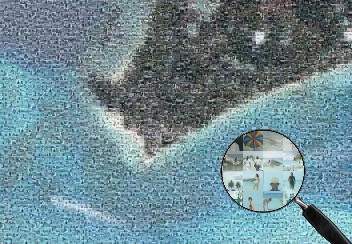 South cap of Bora-Bora seen from Google Earth