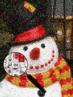 Christmas, Santa, snowmen, garland and gift images