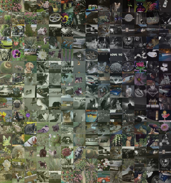 Exemple de photo mosaque faite  partir de tous les thmes de Pictosaic.com - Total number of tiles: 5400 - Sample version