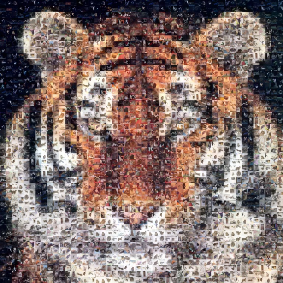 Cat photo mosaic done on www.Pictosaic.com - Total number of tiles: 2400 - Small format version