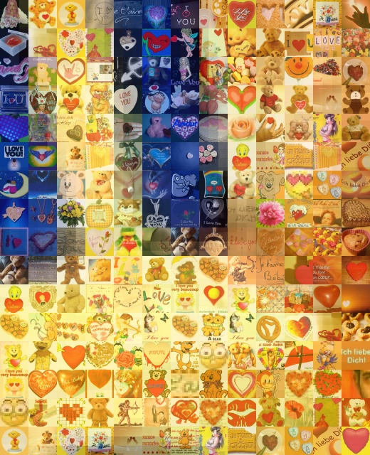 Exemple de photo mosaque avec un lger fondu faite sur www.Pictosaic.com - Total number of tiles: 5400 - Sample version